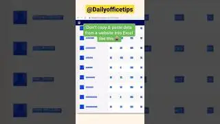 Copy data from website like this👇💯😎 Microsoft Office tips💡