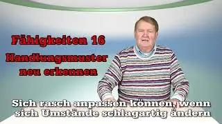 Fähigkeiten 16  - Handlungsmuster neu erkennen