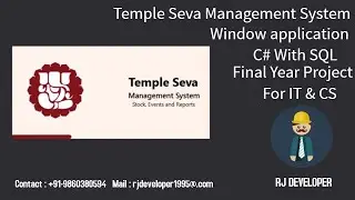 Temple Seva Management System  | Final Year Project | Window Application | Flat Design - Ep01