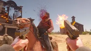 [4K] Modern Weapon Gameplay #2 - Red Dead Redemption 2 (AK47, Glock18, TTI Benelli M4, AR15)