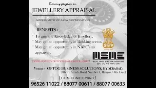 Gold Appraisal Training Program | Course Description | Audio - Telugu