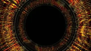4K Hypnotic Ring Red Green Streaks Effect Animation Video Footage