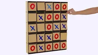 How to make Giant Tic Tac Toe Board Game from cardboard