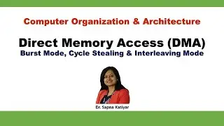 Direct Memory Access (DMA) | Burst Transfer | Cycle Stealing || Computer Organization & Architecture