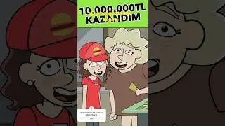 10.000.000TL KAZANDIM🤑🤑🤑 #hikayemburada #animasyon #parakazan #kazıkazan #keşfet
