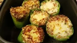 Stuffed Green Peppers in the DeLonghi Air Fryer