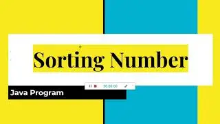 Sorting Number || interview programs java|| Bubble Sorting