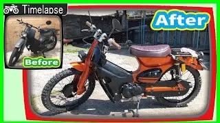 Restored and Customized Super Cub: Bringing Back Style and Power! -Time Lapse-