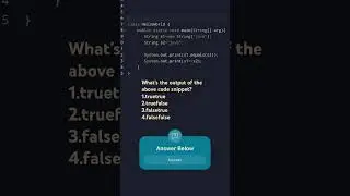 JAVA Code Snippet-7 