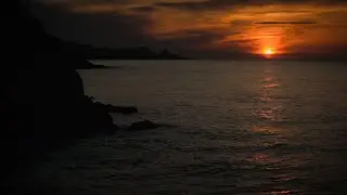Sunset and sea sound (real time)