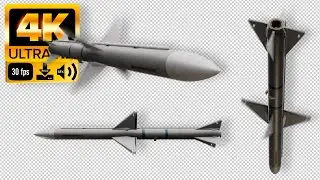 Cruise Missile | AIM-7 Sparrow Green Screen  - Footage 4K