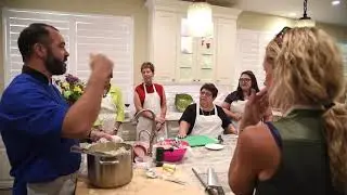 A sneak peak at a cooking class