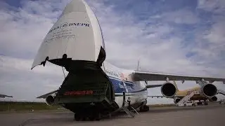 One of world’s LARGEST AIRCRAFT – the ANTONOV AN 124 100 assists in hurricane relief efforts!