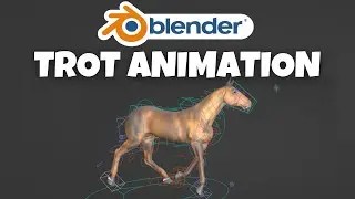 Horse TROT 3D Animation | Blender Animal Animation | Blender Animation Tutorial