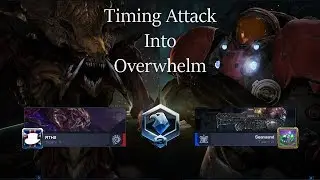 Timing attack into swarming a Terran