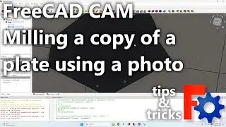 Making a replacement plate based on a photo || FreeCAD CAD & CAM (CAM Workbench)