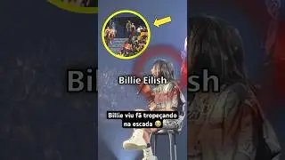 Billie Eilish RINDO de uma fã que tropeçou na escada..