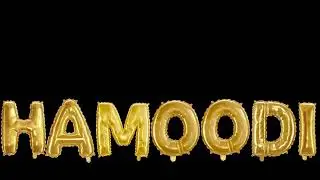 Hamoodi - animation: Personal Name animation, black screen effect, balloon letters