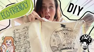 ✨manualidades anime✨bolsa ECOLÓGICA pintada🌱DIY🌱