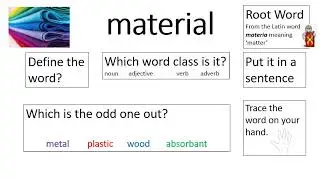 Spelling Lesson 7 Root Words plus Material Medicine