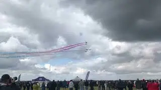 Red Arrows, Royal Air Force - Airshow 2022 at the military air force base in Karup, Denmark