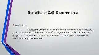 What is C2B E commerce