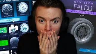 TRADING UP *RARES* FOR PAINTED WHEELS IN ROCKET LEAGUE!