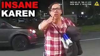 Psycho Karen Causes PURE CHAOS During FELONY ARREST (INSANE)