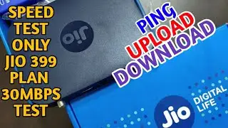 SPEED TEST ONLY || JIO FIBER 399 PLAN 30 MBPS || PING , UPLOAD AND DOWNLOAD SPEED #relaincejio