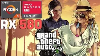 Grand Theft Auto V - R5 5600G + RX 580 8GB - 1080p, Very High Settings