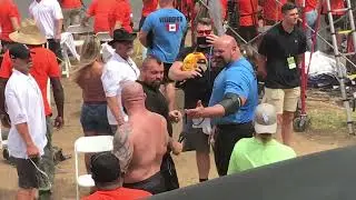 World's Strongest Funny Men - Eddie Hall, Brian Shaw & Pa O'Dwyer sharing a hilarious moment at WSM
