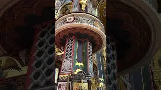 Intricate decorations inside a Romanian ORTODOX CATHEDRAL