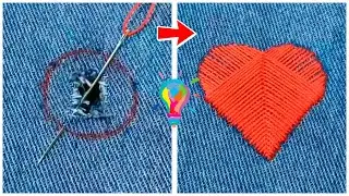 How to sew a hole neatly. Sewing tricks in clothing repair.