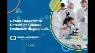 5 point checklist to Determine Clinical Evaluation Requirements
