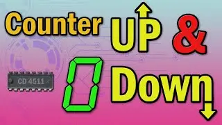 BCD to 7 Segment UP & Down Counter Using CD4510 & 4511 IC by ITS  #counter #electronic