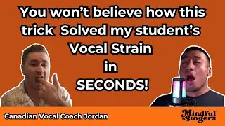 This trick Solved my Student's Vocal strain in SECONDS! #onlinesinginglessons w/ #CanadianVocalCoach