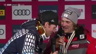 Felix Neureuther crasht Pressekonferenz mit Manuel Feller am 19.02.2017 in St. Moritz