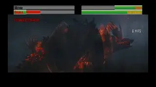 Godzilla v King Ghidorah...with healthbars (Part 2)