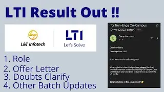 LTI Results Out 2024 All Batches | Batch Wise Results Released | Doubts Clarified | All Levels