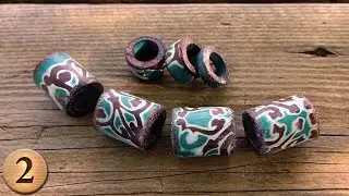 Нарезка и Окраска -  БУСИНЫ ЦИЛИНДРЫ  из полимерной глины / Светлана Няшина