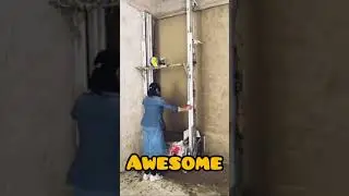 Plastering with accuracy #shorts #video