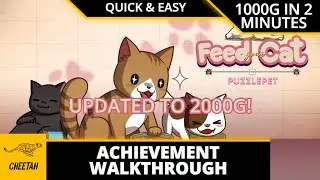 PuzzlePet - Feed Your Cat - UPDATED TO 2000G! Achievement Walkthrough (1000G IN 2 MINUTES)