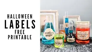 Halloween Labels with a Free Printable