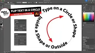 How to Flip Text Inside or Outside a Circle in Illustrator