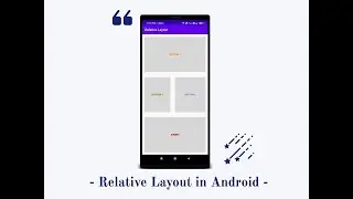 Relative Layout in android | Relative Layout Example