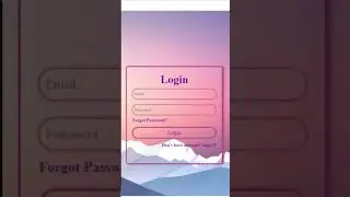 Transparent Login Page | HTML CSS 