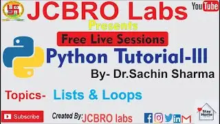 Live: Python Tutorial (3) (Lists and Loops)