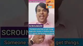 What does "SCROUNGER"mean?#english #englishvocabulary #spokenteacher #shirts