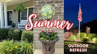 SUMMER 2024 OUTDOOR REFRESH | Let's Freshen Up The Landscaping + Add Linkind Solar Lights!