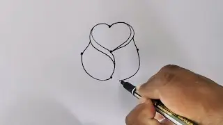 Rose Drawing Art With Dots | Rose Drawing Art Tutorial